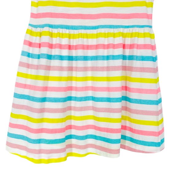 H&M KIDS Organic Cotton Multi-Stripe Flutter Sleeve Dress Size 1 1/2 -2Y - Picture 13 of 16